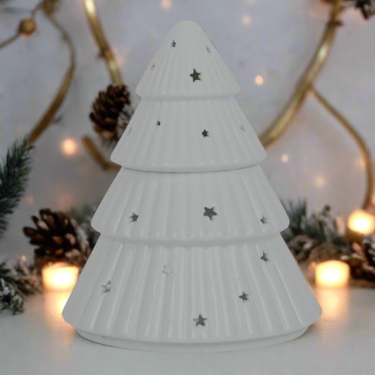 White Christmas Tree Oil Burner