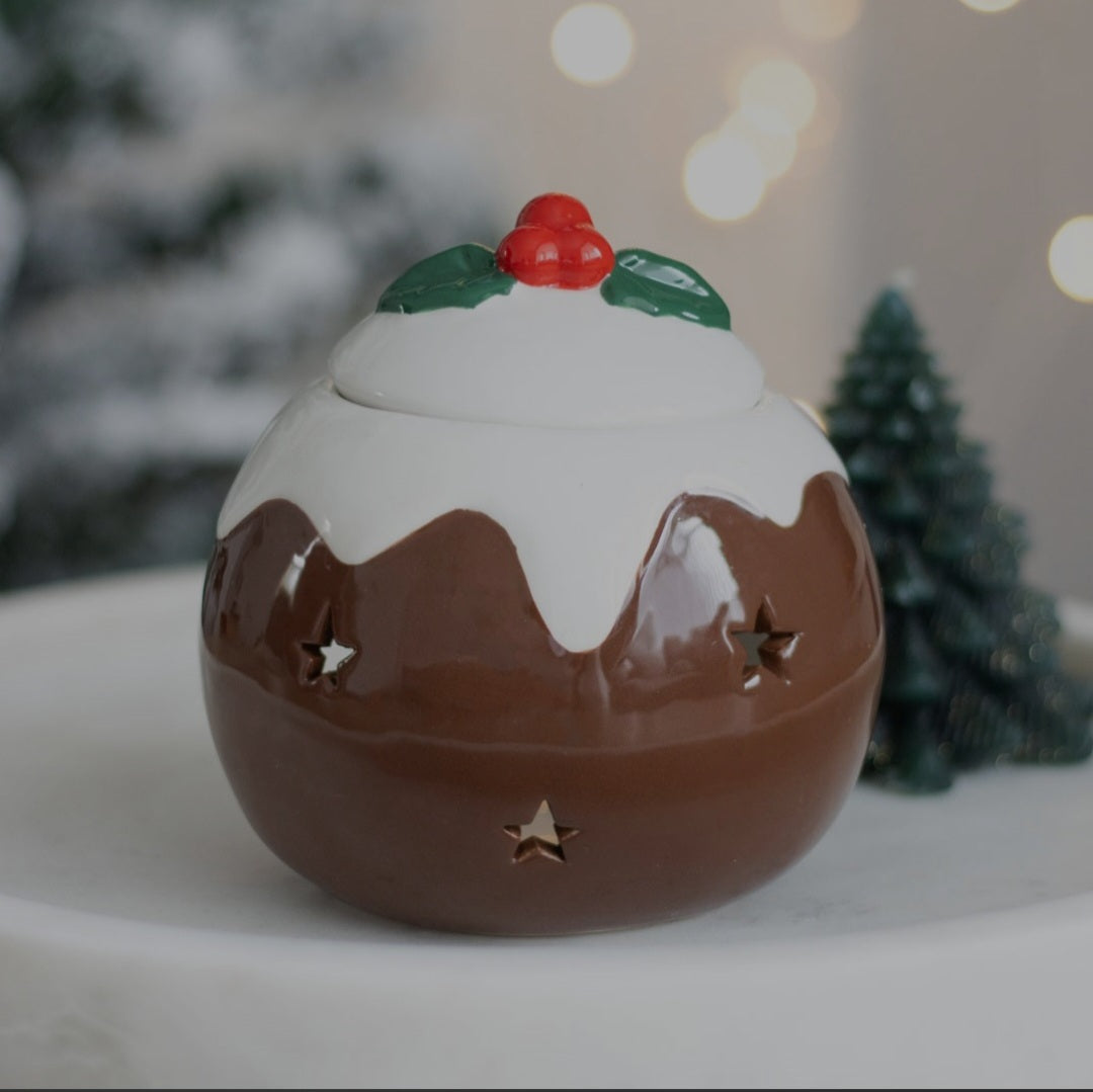 Christmas Pudding Tealight Oil Burner