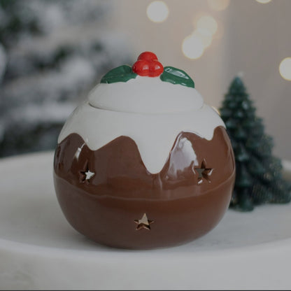 Christmas Pudding Tealight Oil Burner
