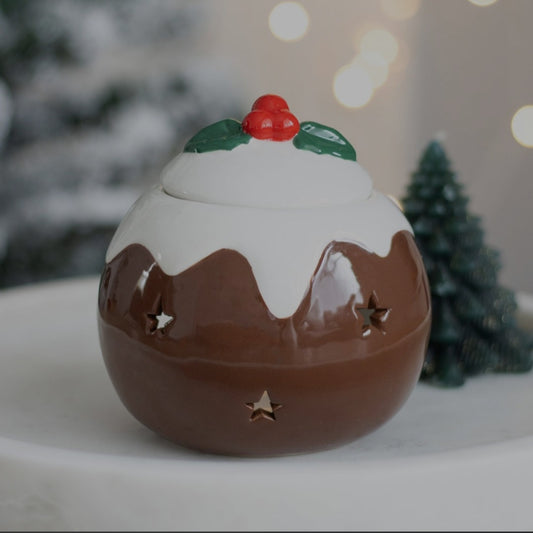 Christmas Pudding Tealight Oil Burner