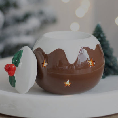 Christmas Pudding Tealight Oil Burner