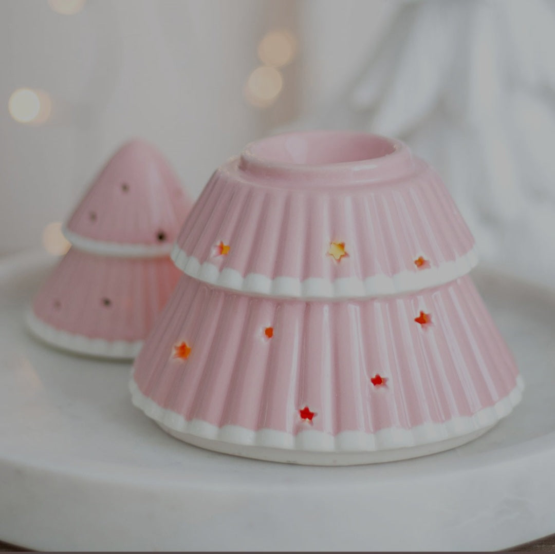 Pink Christmas Tree Oil Burner