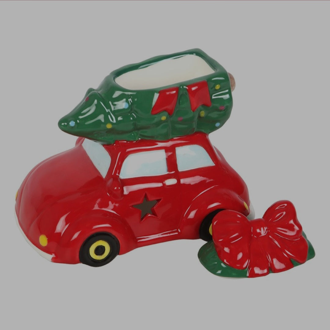Car with Christmas Tree Tealight Oil Burner